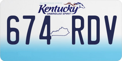 KY license plate 674RDV