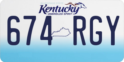 KY license plate 674RGY