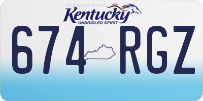 KY license plate 674RGZ