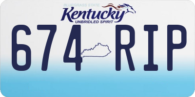KY license plate 674RIP