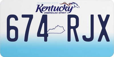 KY license plate 674RJX