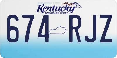 KY license plate 674RJZ