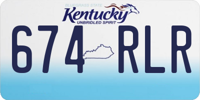 KY license plate 674RLR