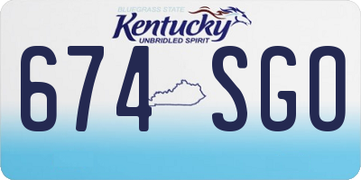 KY license plate 674SGO