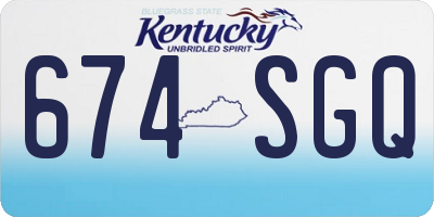 KY license plate 674SGQ
