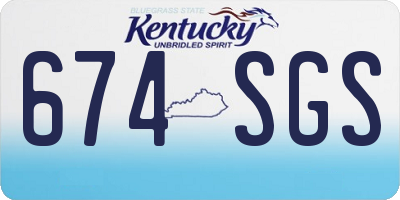 KY license plate 674SGS
