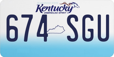 KY license plate 674SGU