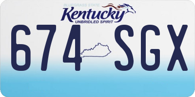 KY license plate 674SGX