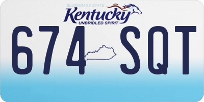 KY license plate 674SQT