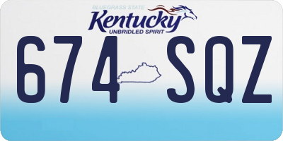 KY license plate 674SQZ