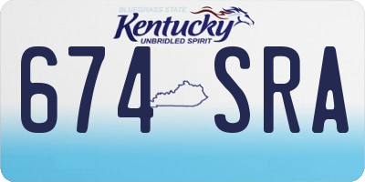 KY license plate 674SRA