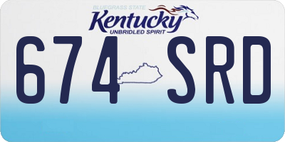 KY license plate 674SRD