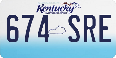KY license plate 674SRE