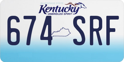 KY license plate 674SRF