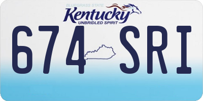 KY license plate 674SRI