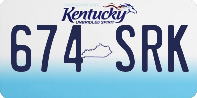 KY license plate 674SRK