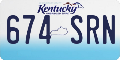 KY license plate 674SRN