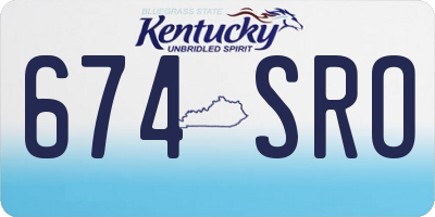KY license plate 674SRO