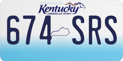 KY license plate 674SRS