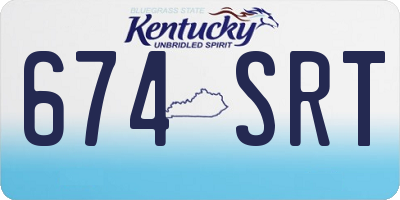 KY license plate 674SRT