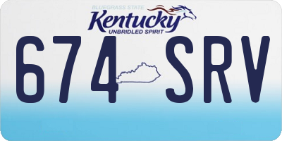 KY license plate 674SRV