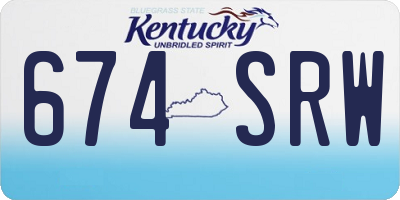 KY license plate 674SRW