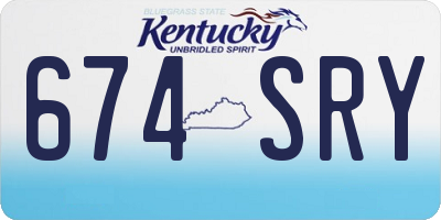 KY license plate 674SRY