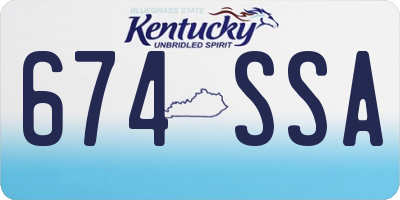 KY license plate 674SSA