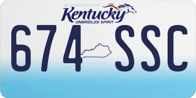 KY license plate 674SSC