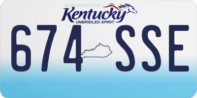 KY license plate 674SSE