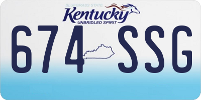 KY license plate 674SSG