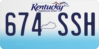 KY license plate 674SSH