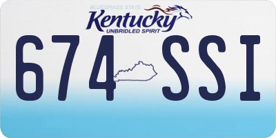 KY license plate 674SSI