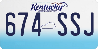 KY license plate 674SSJ