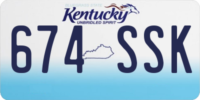 KY license plate 674SSK
