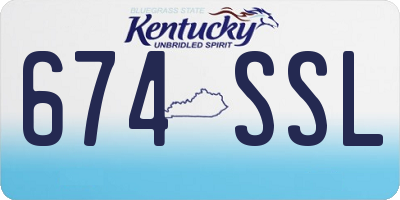 KY license plate 674SSL