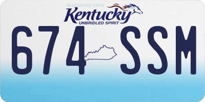 KY license plate 674SSM