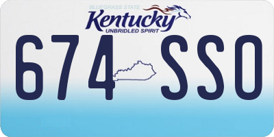 KY license plate 674SSO