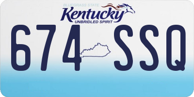 KY license plate 674SSQ