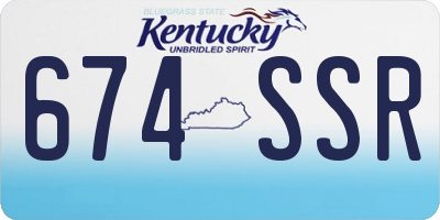 KY license plate 674SSR