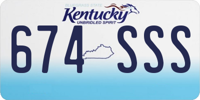 KY license plate 674SSS