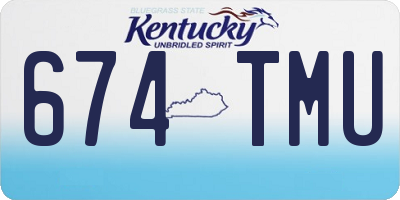 KY license plate 674TMU