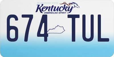 KY license plate 674TUL