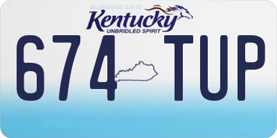 KY license plate 674TUP
