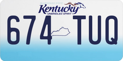 KY license plate 674TUQ