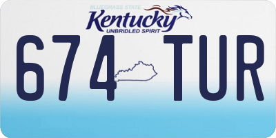 KY license plate 674TUR