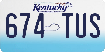 KY license plate 674TUS