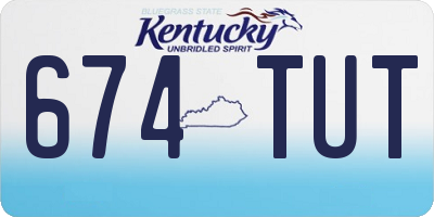KY license plate 674TUT