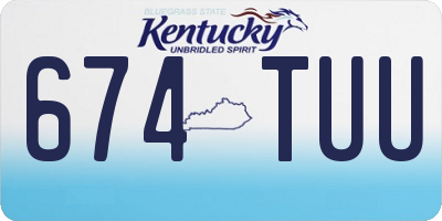KY license plate 674TUU