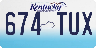 KY license plate 674TUX